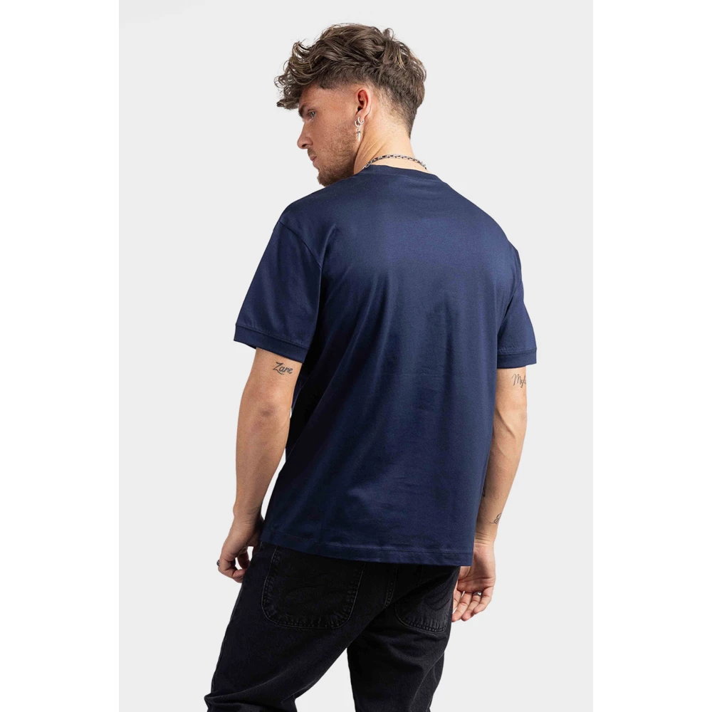Emporio Armani Fluo Logo T-Shirt Heren Donkerblauw Blue Heren
