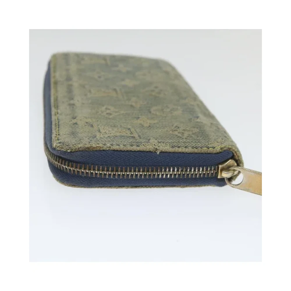Louis Vuitton Vintage Pre-owned Denim wallets Green Dames