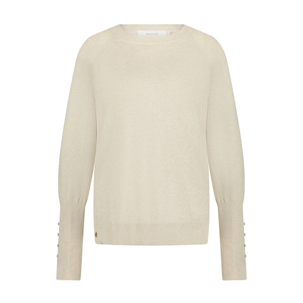 Nukus Belle Lurex Pullover Sweater Beige Dames