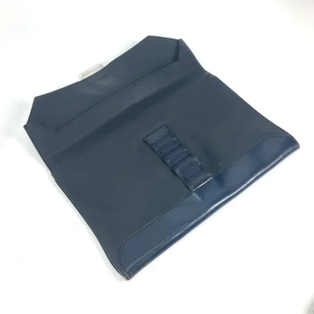 Hermès Vintage Pre-owned Leather clutches Blue Dames