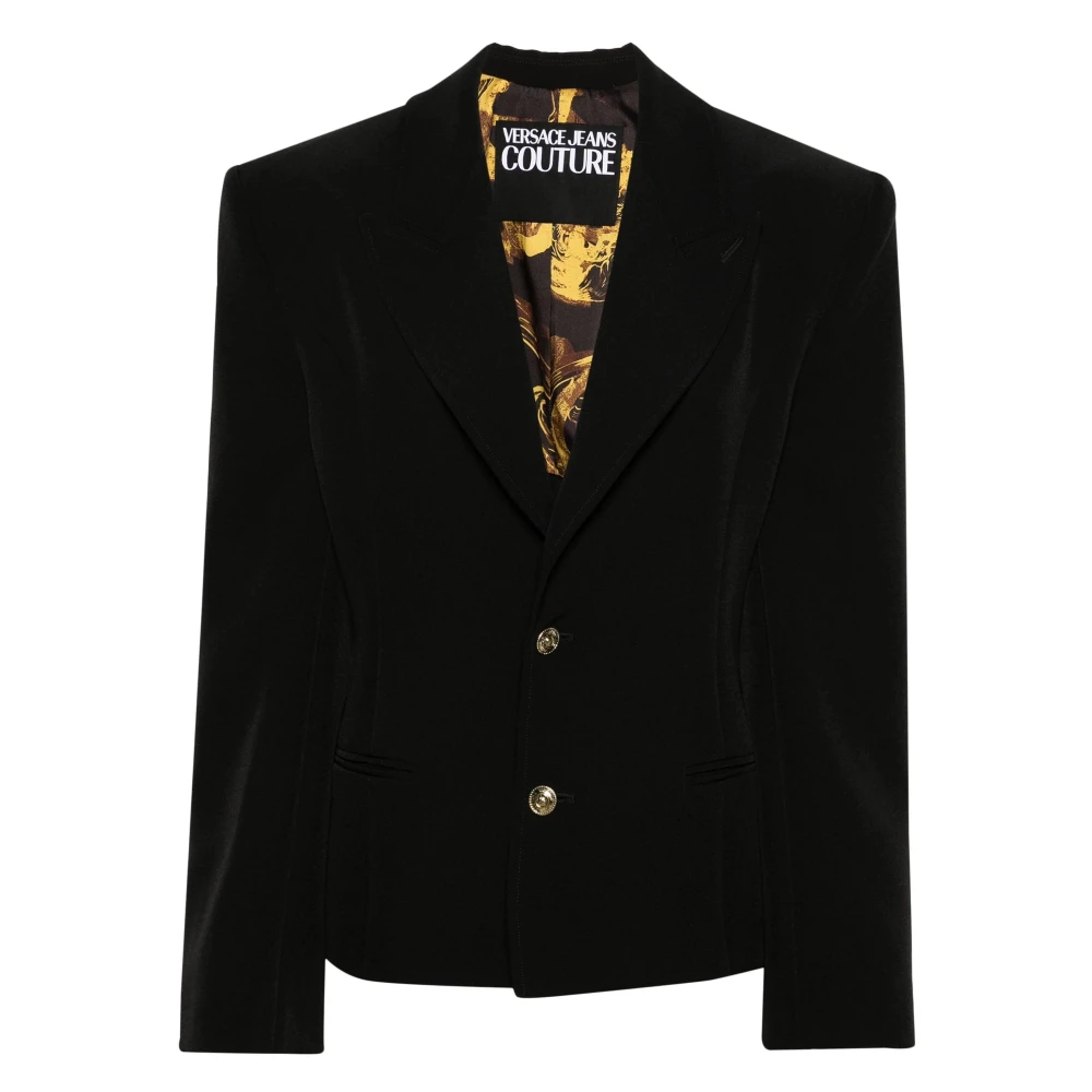 Versace Jeans Couture Women's Black Blazers, 2XS, Lace-Up Blazer
