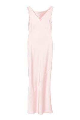 strapless open back dress Chic Pink Full Sleeve Midi Bodycon Dress | Stretchable & Shiny main image 0