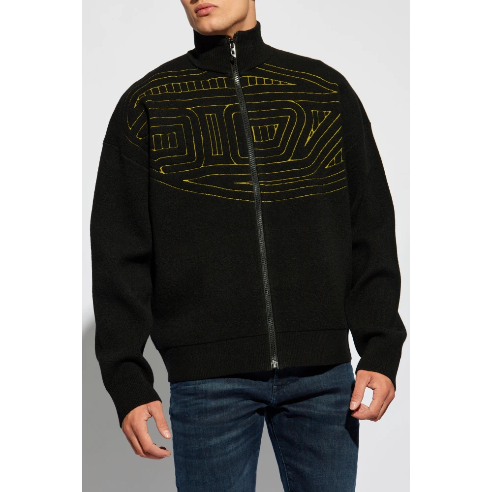 Diesel Cardigan K-Ralus Black Heren