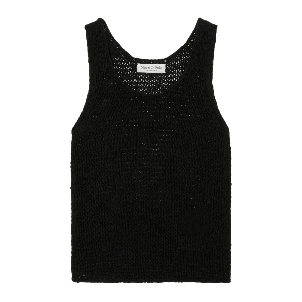 Marc O'Polo Gebreide top slim Black Dames