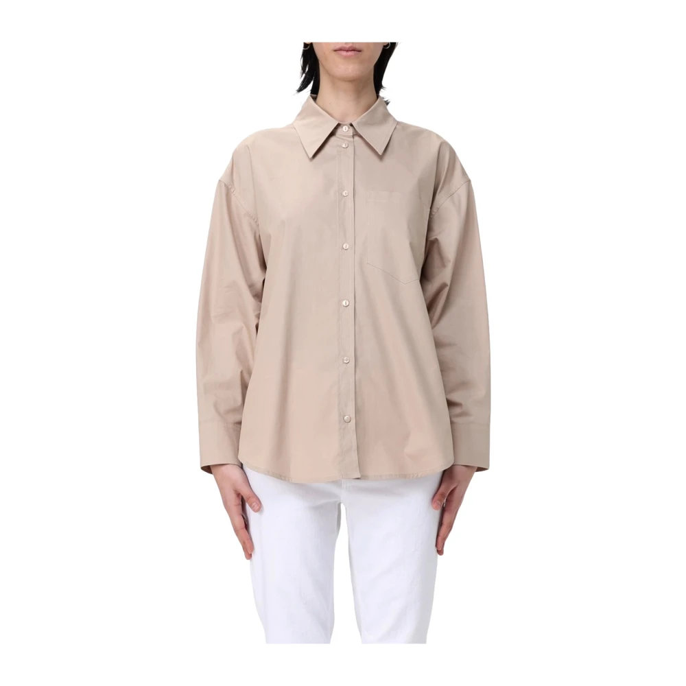 Dondup Macramé Shirt met Klassieke Kraag Beige Dames