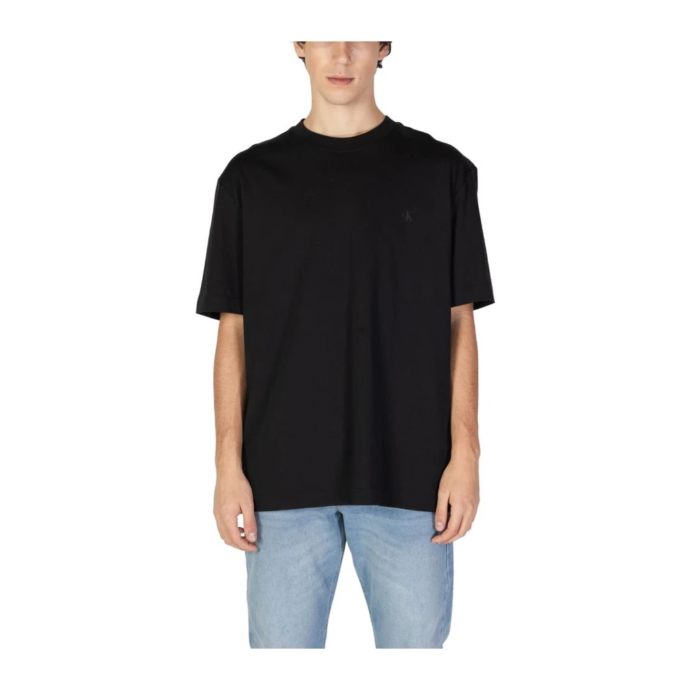 Calvin Klein Jeans Geregenereerd Katoen Polo Stijl T-Shirt Black Heren