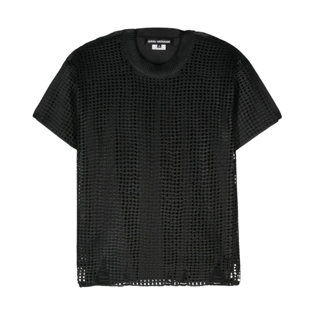 Junya Watanabe Black Panelled T-Shirts And Polos - Female - T-Shirts - M - Tops