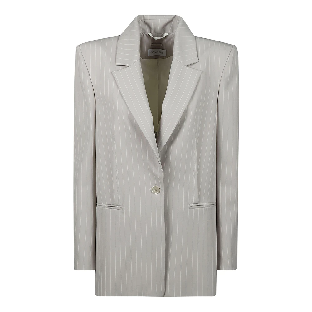 PATRIZIA PEPE Elegante Blazer voor Vrouwen Gray Dames