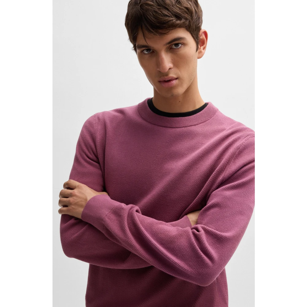 Hugo Boss Stijlvolle pull voor mannen Purple Heren