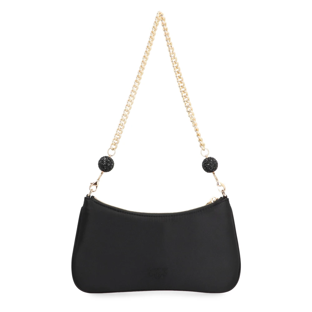 pinko Satin Love Birds Schoudertas Black Dames
