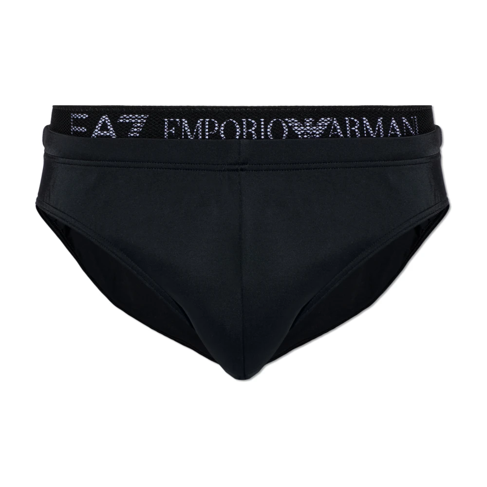 Emporio Armani Ea7 Uomo Nero Costumi Da Bagno, M, New,