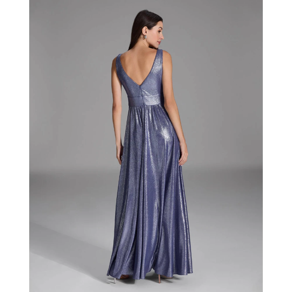 Swing Folie Jersey Avondjurk Blue Dames