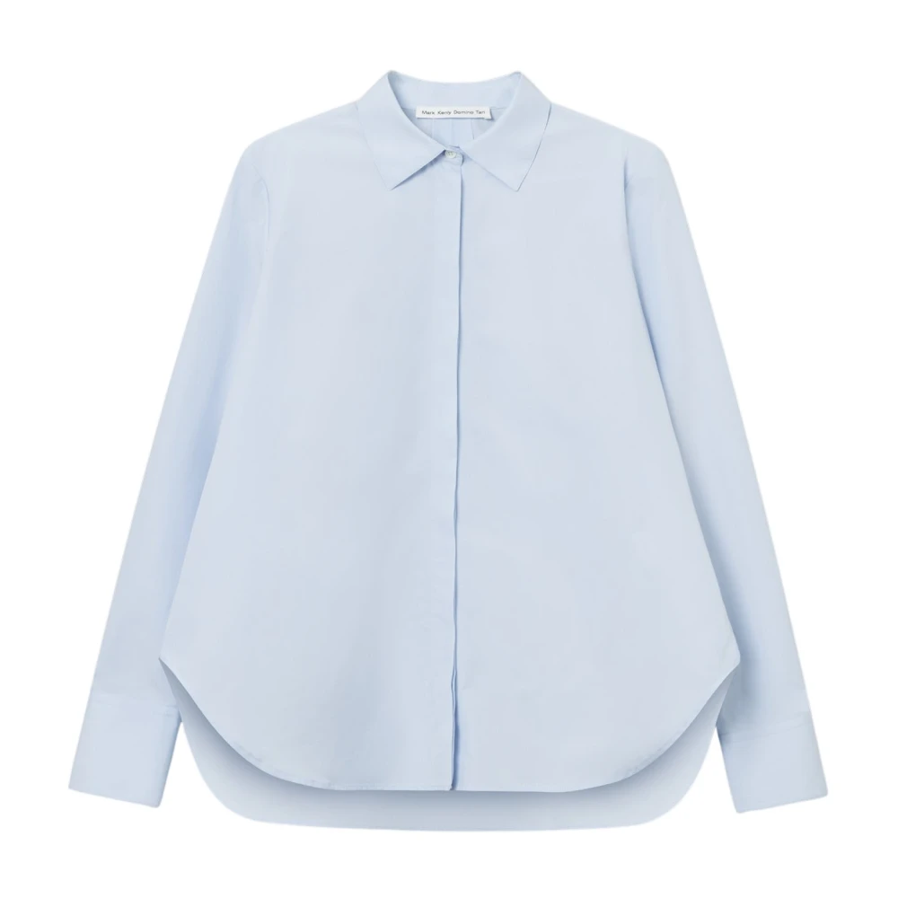 Mark Kenly Domino Tan Klassieke Poplin Overhemd in Lichtblauw Blue Dames