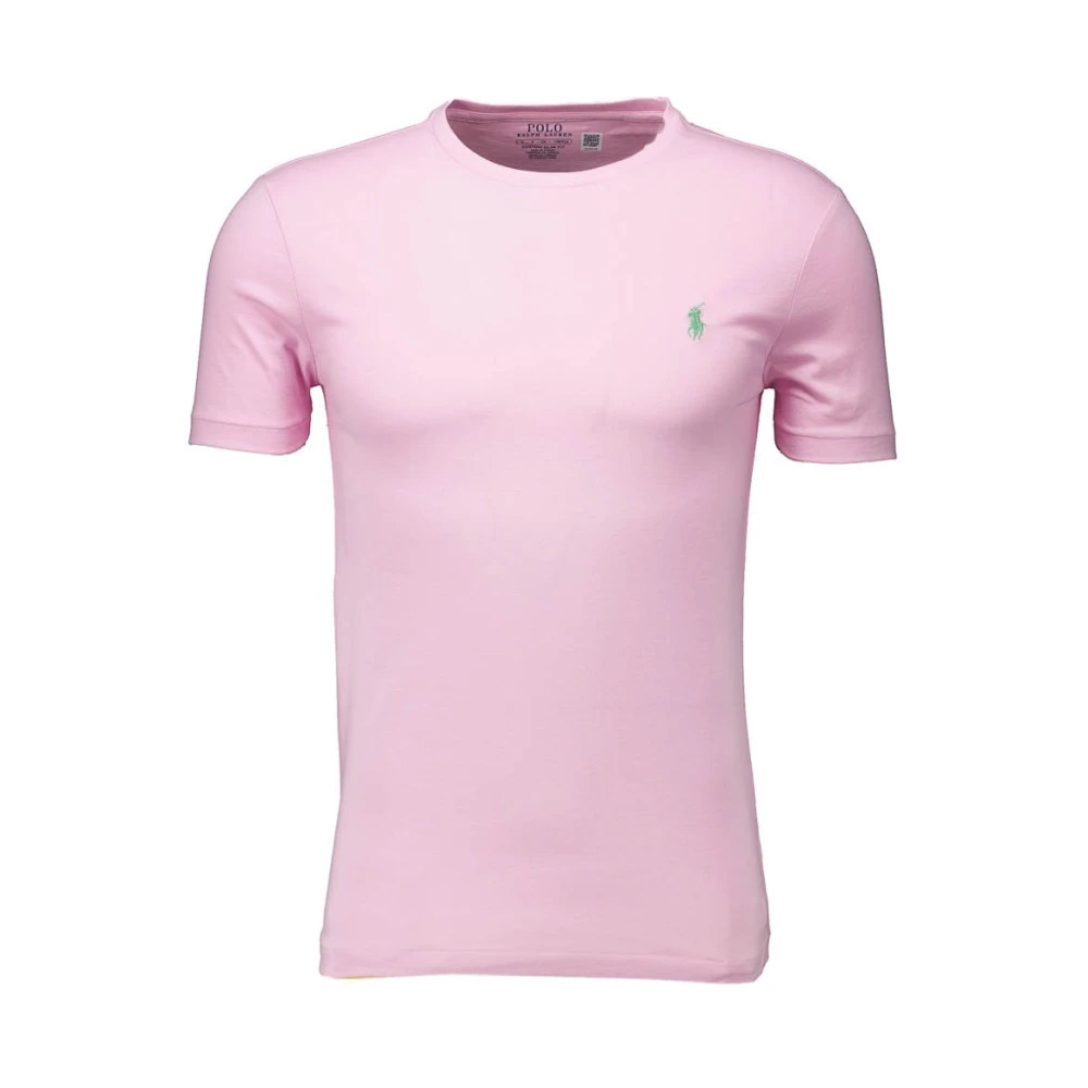 Ralph Lauren Stijlvol Lichtroze T-Shirt met Logo Pink Heren