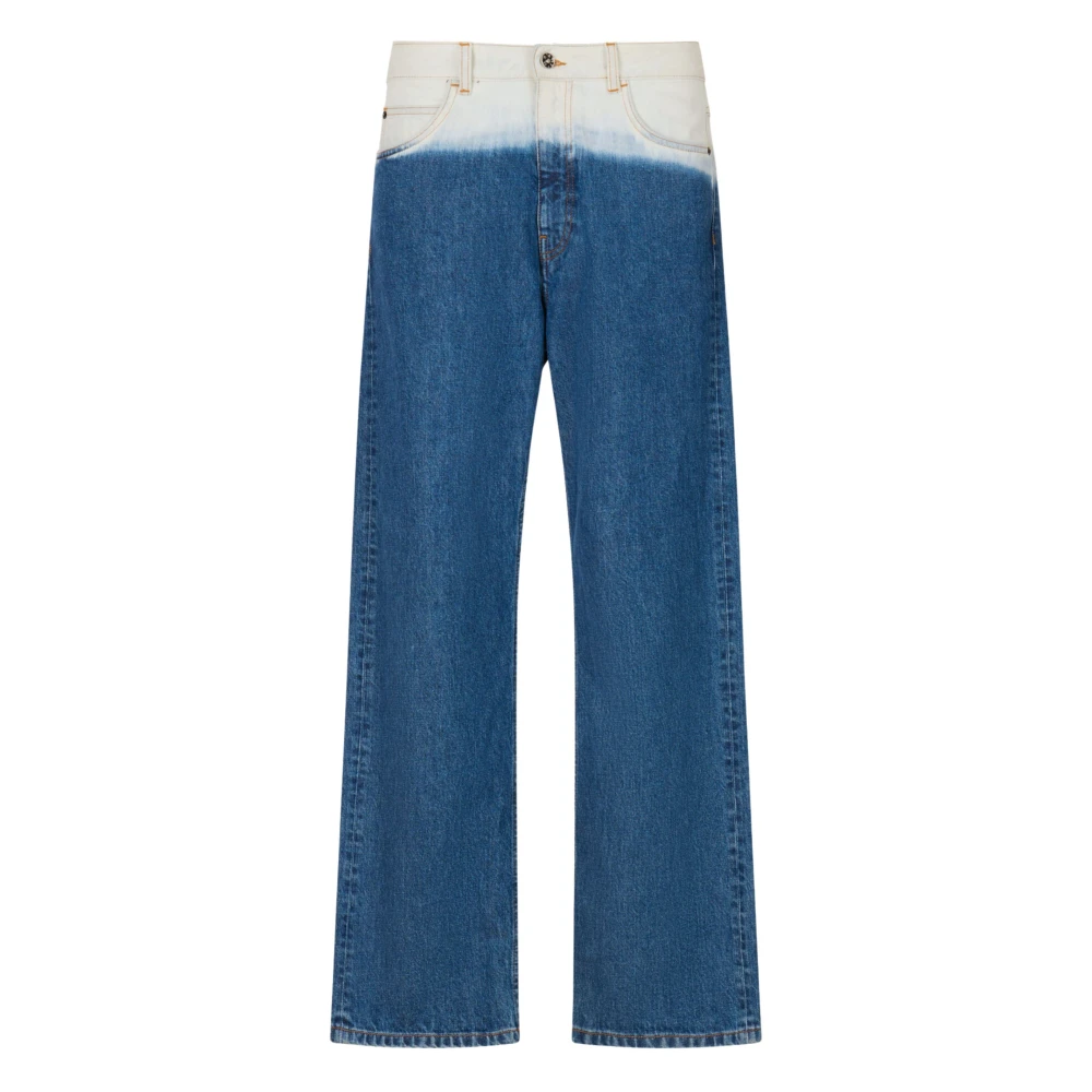 Marni Men's Blue Wide Jeans, W32, Denim Jeans With Degradé Finish