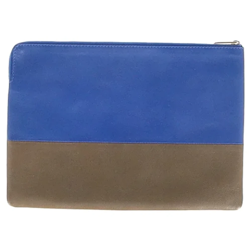 Celine Vintage Pre-owned Leather celine-bags Blue Dames