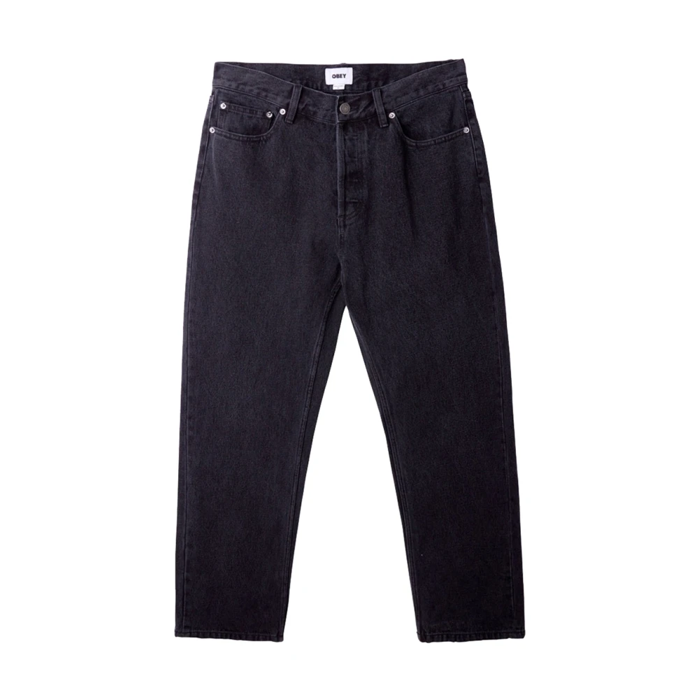Obey Urban Tapered Denim Jeans Blue Heren