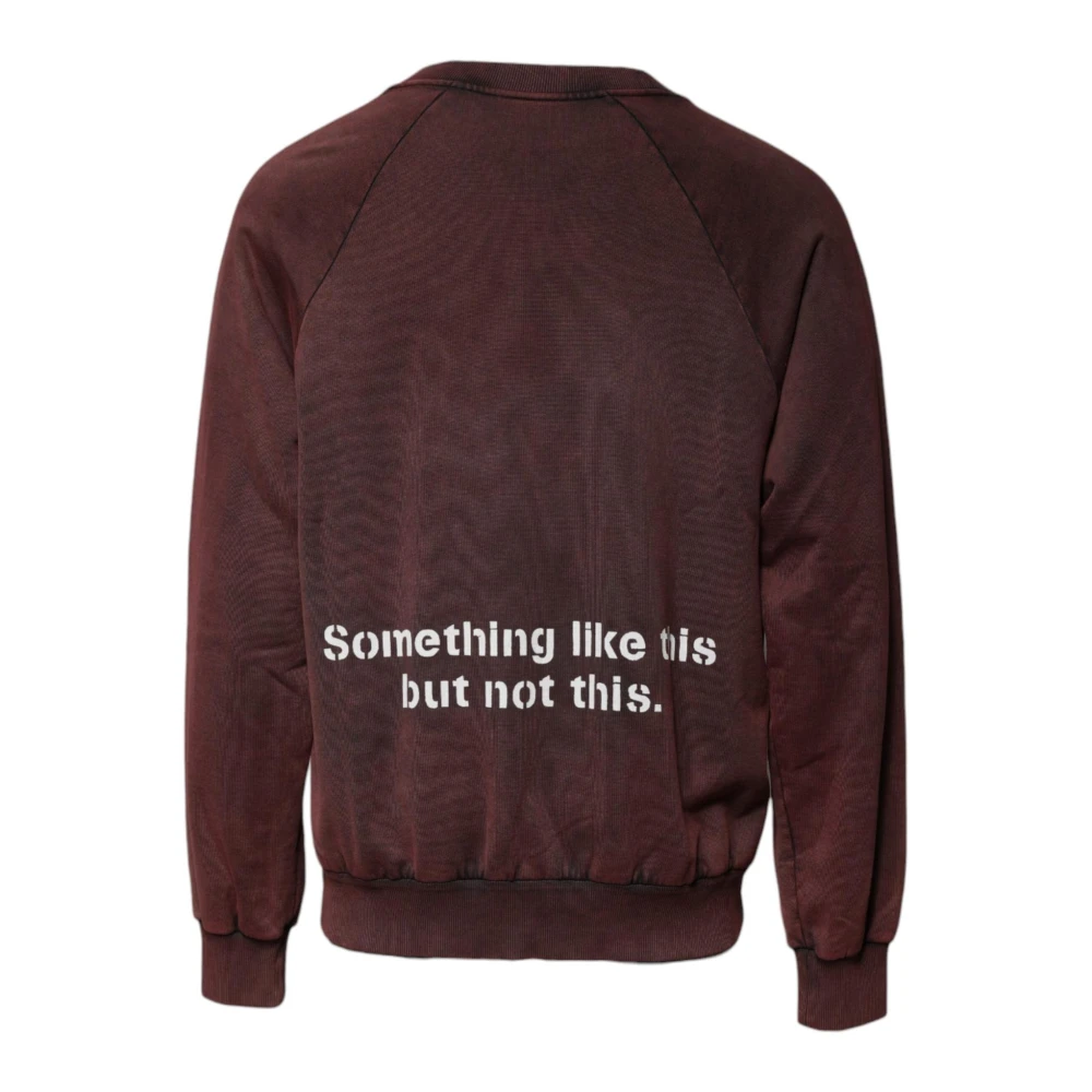 Dolce & Gabbana Bruine Katoenen Logo Crew Neck Sweater Brown Heren