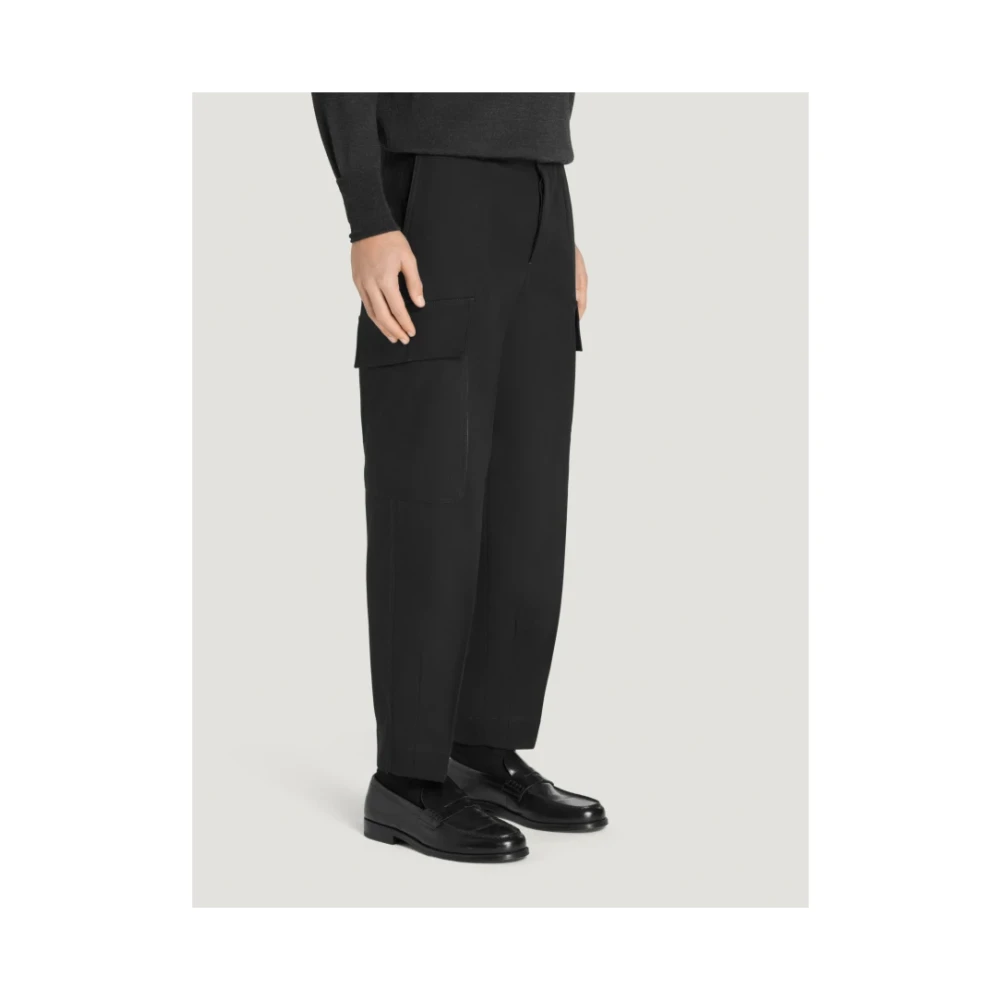 PT Torino Zwarte Cargo Broek The Sailmaker Black Heren