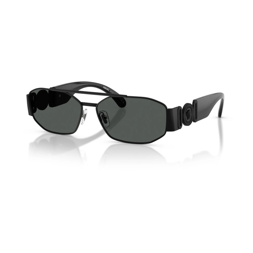 Versace Grey Man Ve2287 126187 Sunglasses Metal Black Geometric Normal - Image 7
