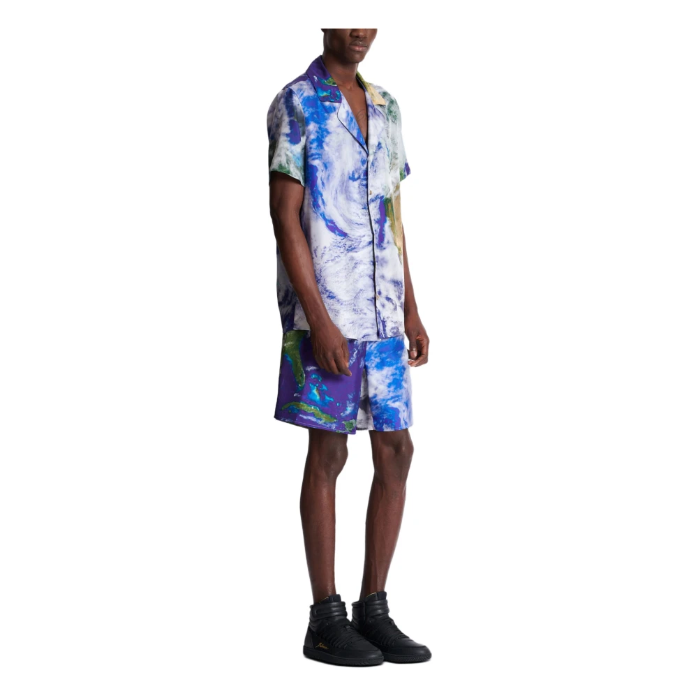 Balmain Pyjamashirt met aardprint Multicolor Heren