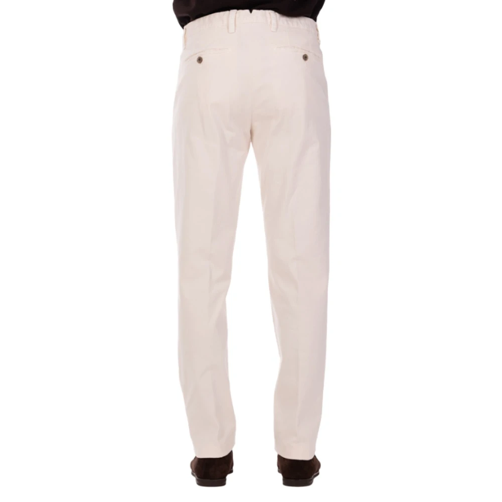 Myths Lange Katoenen Broek met Logo White Heren