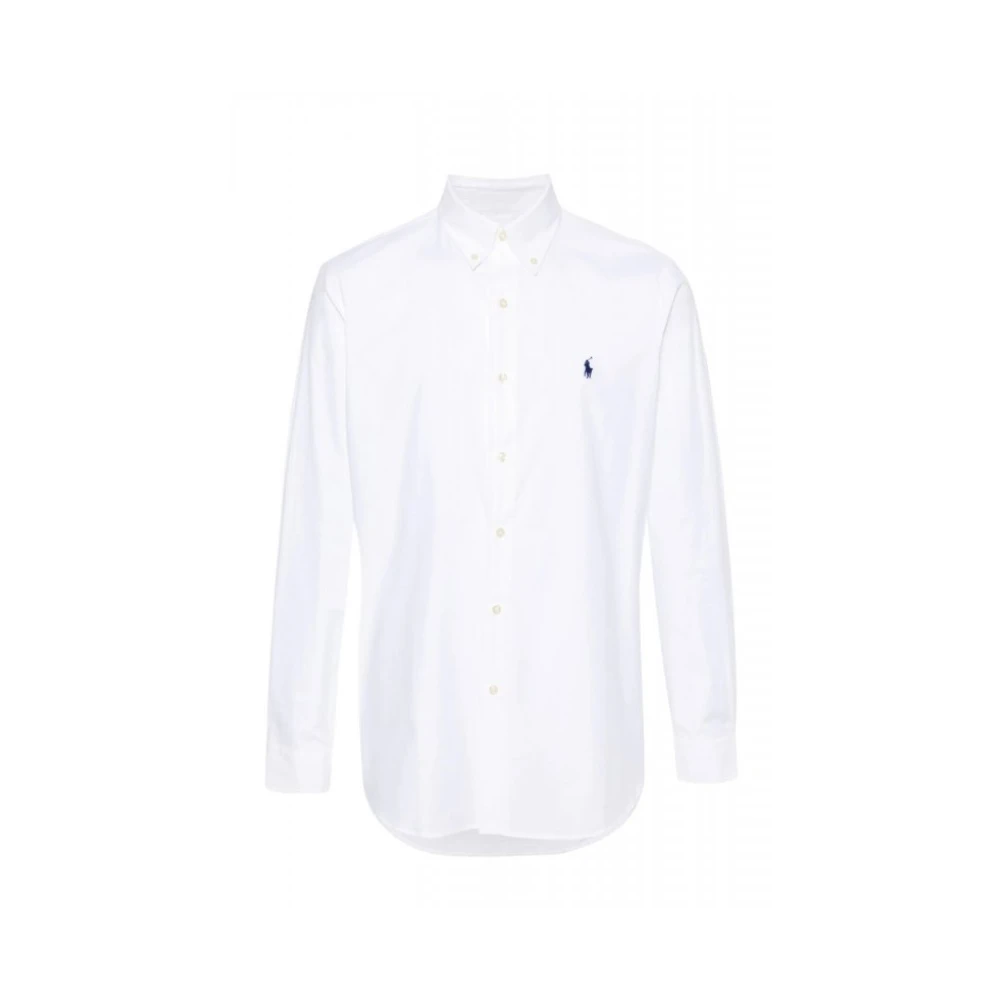 Ralph Lauren Vit Stretch Poplin Skjorta