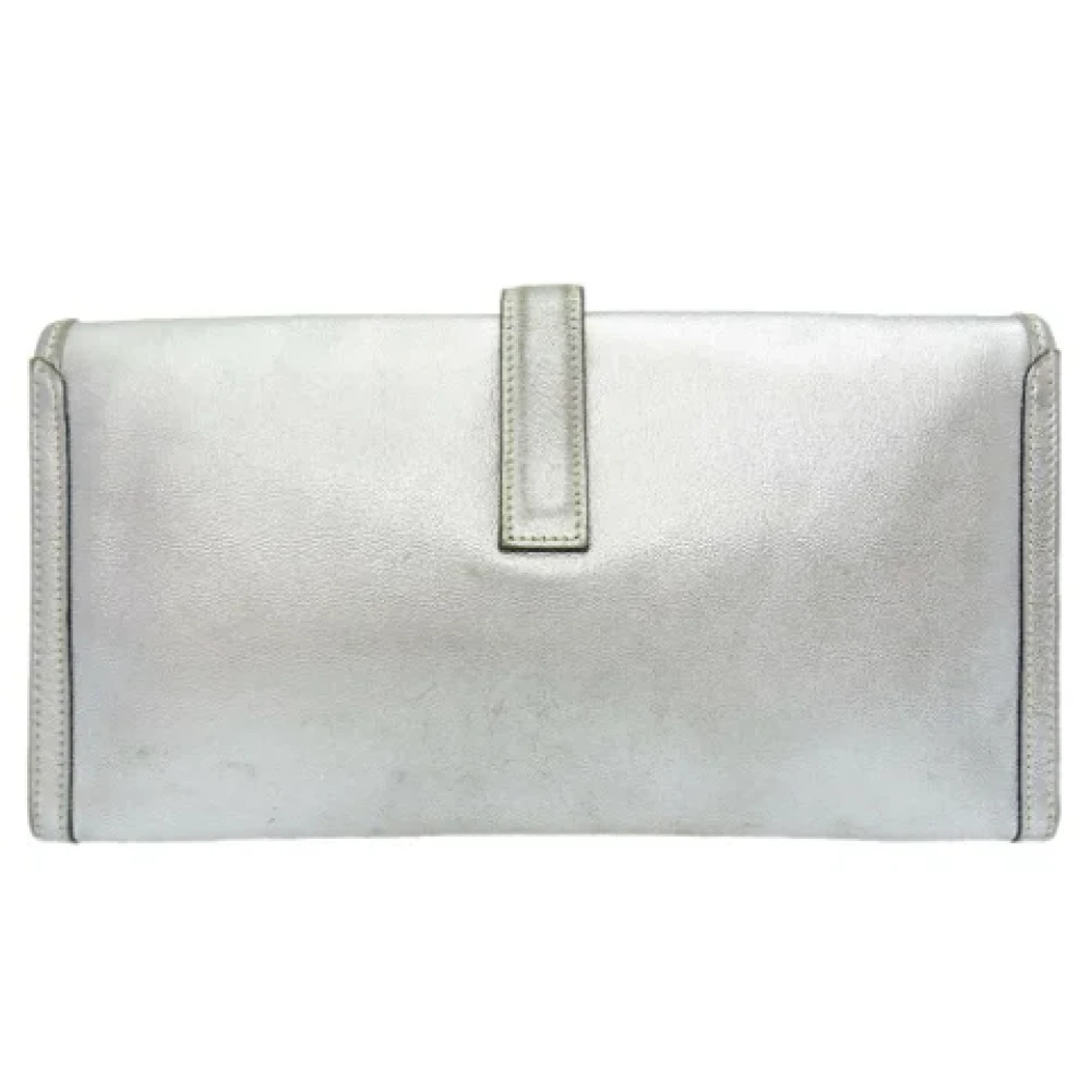 Hermès Vintage Pre-owned Fabric clutches White Dames