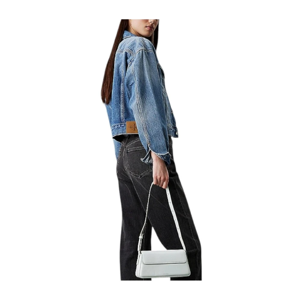 Calvin Klein Witte Belted Kleine Tas Gray Dames