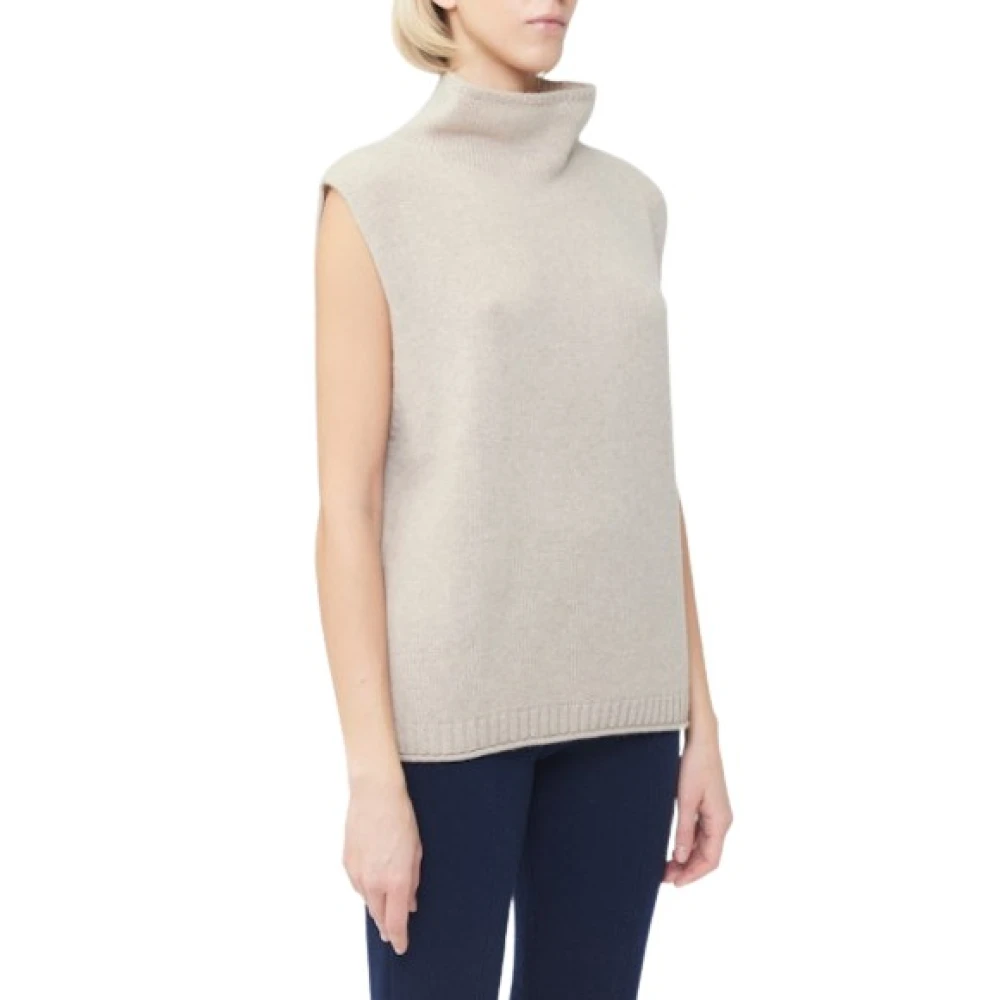 Lisa Yang Kasjmier Mock-Neck Sweater Beige Dames