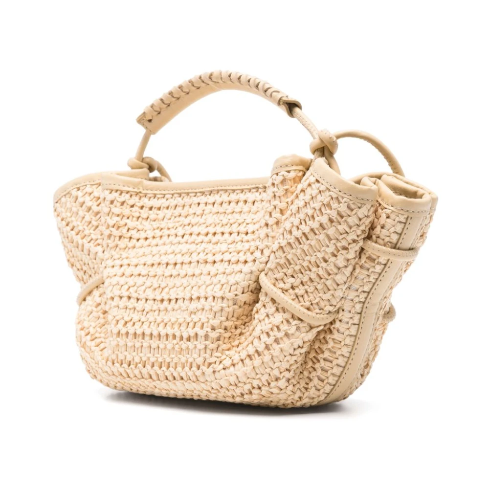 Hereu Beige Schoudertas met Magnetische Sluiting Beige Dames