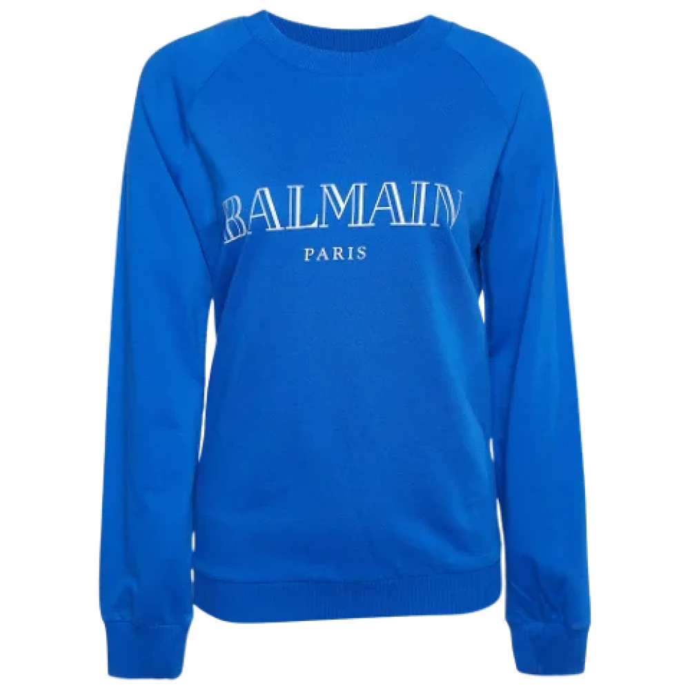 Balmain Pre-owned Fabric tops Blue Dames