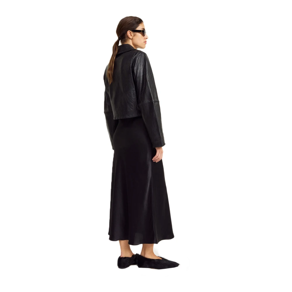 By Malene Birger Minimalistisch Leren Jack By Herenne Birger Black Dames