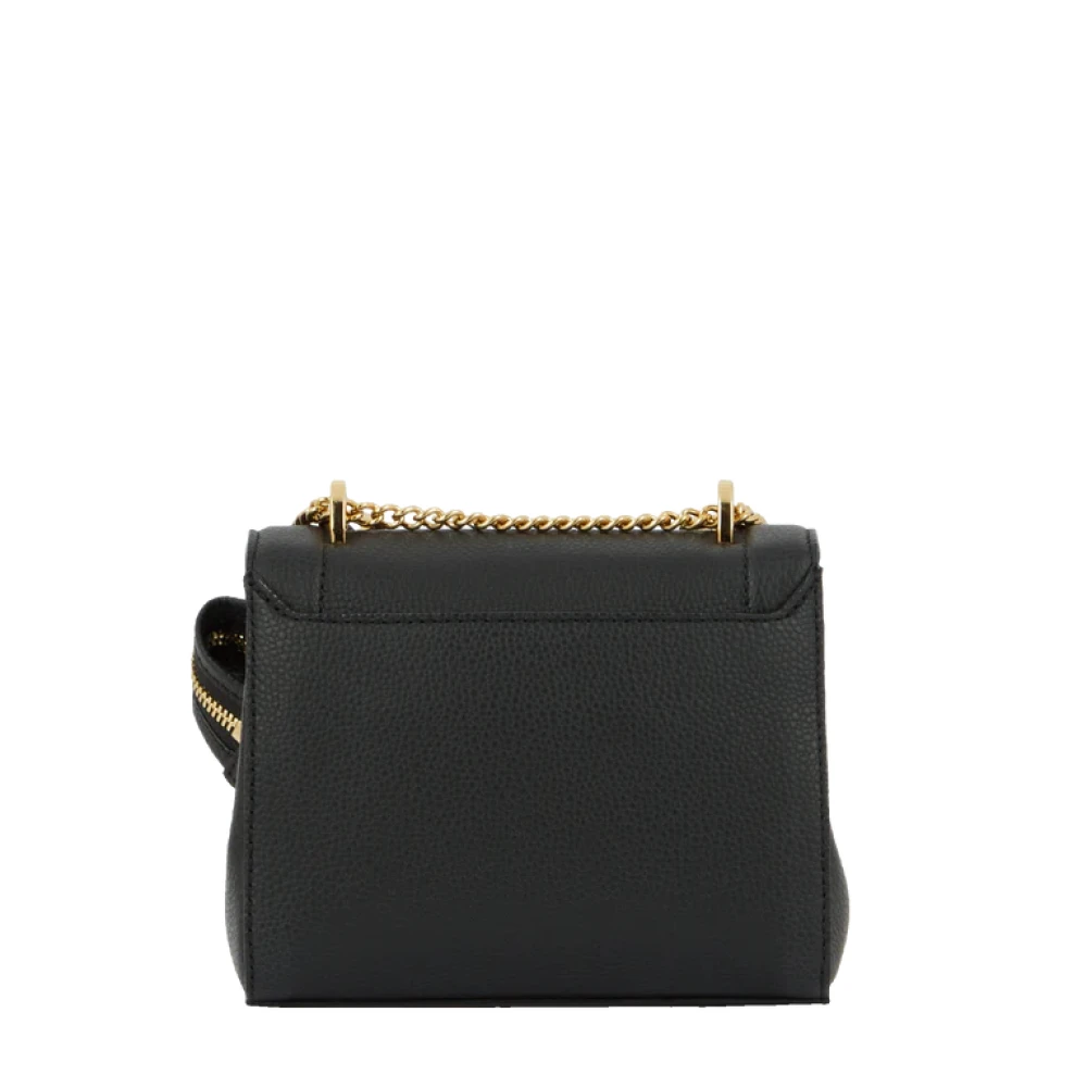 Lancel Stijlvolle Zwarte Leren Schoudertas Black Dames
