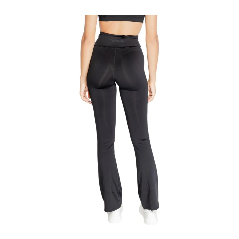 Calvin Klein Zwarte Elastaanmix Damesbroek Black Dames