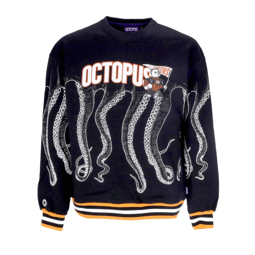 Octopus Men's Multicolor Black Lightweight Crewneck Sweatshirt - Sweatshirts - Xl - Sweatshirts & Hoodies