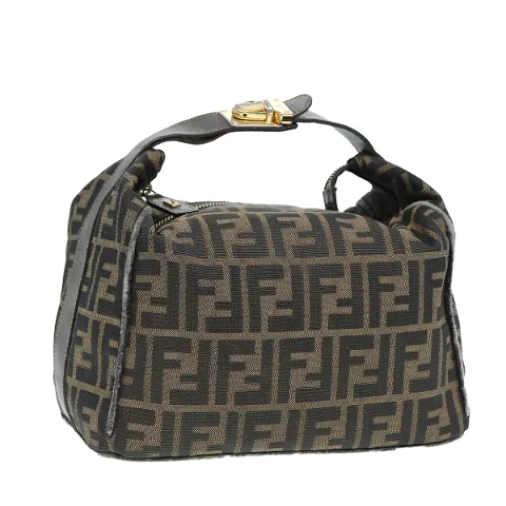 Fendi Vintage Pre-owned Canvas pouches Brown Dames