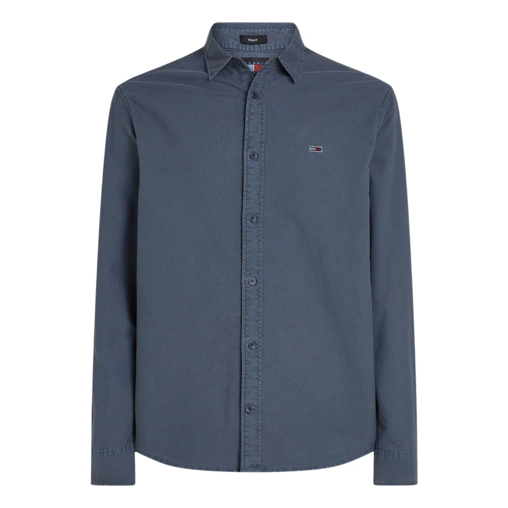 Tommy Hilfiger Blauwe Oxford Overhemd Blue Heren