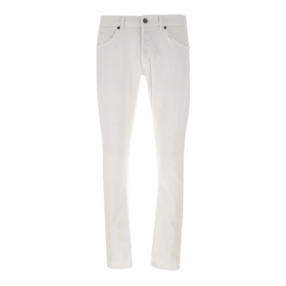 Dondup Men's White Slim Fit Jeans, W38, George Jeans