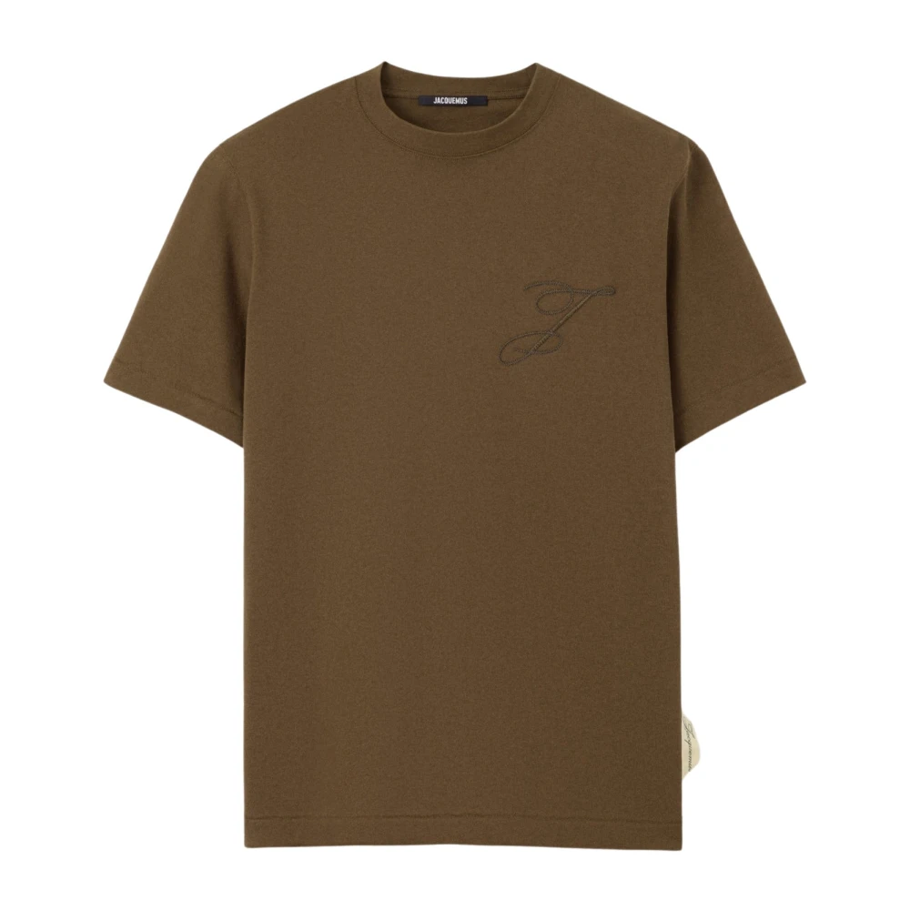 Jacquemus Brown T-Shirts, Male, Xs, Le T-Shirt Logo