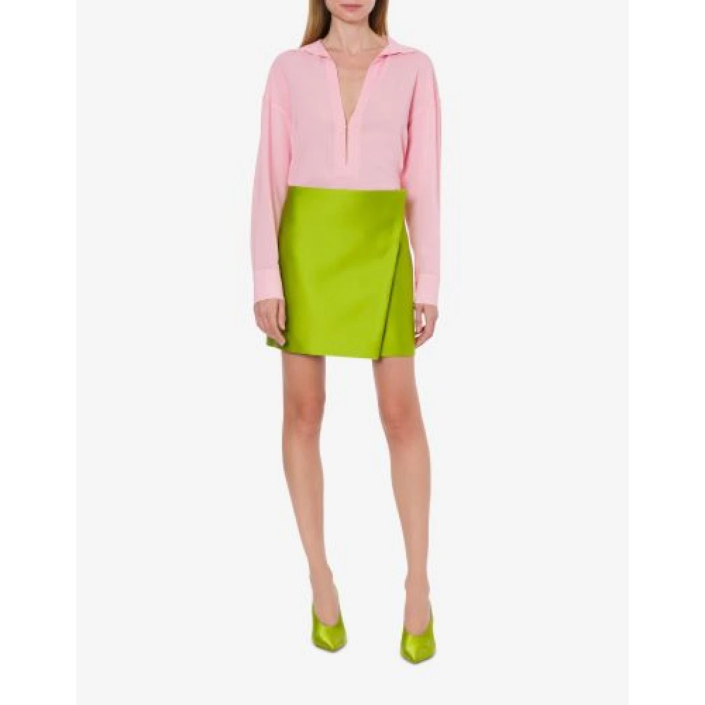 Philosophy di Lorenzo Serafini Groene Duchess Satijnen Minirok Green Dames
