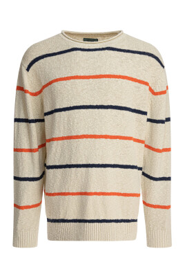 pull-a-col-rond-raye-blanc