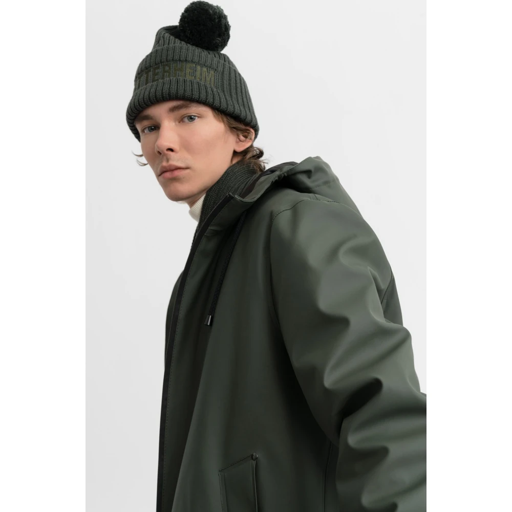 Stutterheim Pompon Ribgebreide Beanie Green Unisex