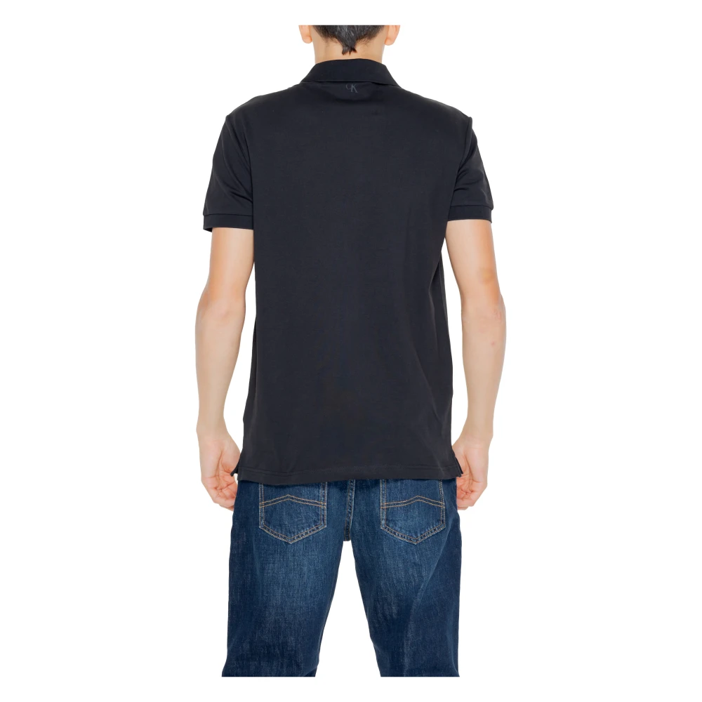 Calvin Klein Jeans Polo Shirt Korte Mouw Lente Zomer Collectie Black Heren
