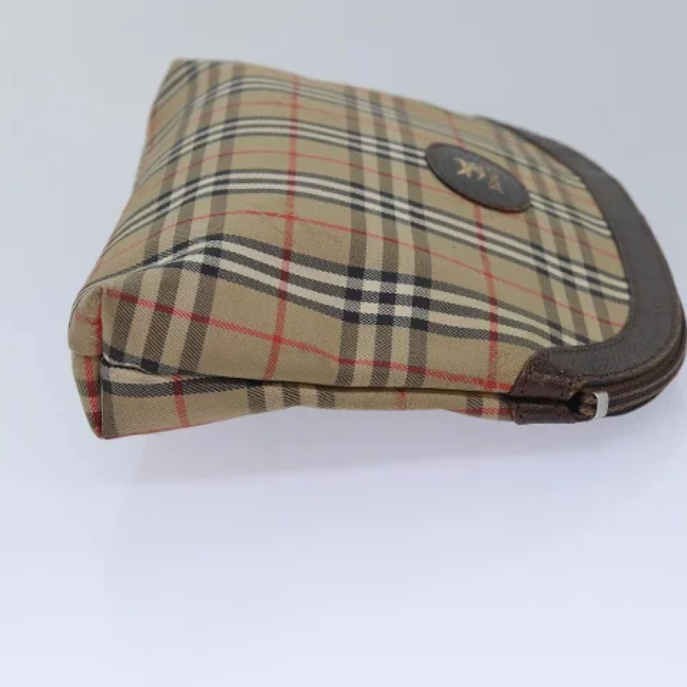Burberry Vintage Pre-owned Canvas pouches Beige Dames