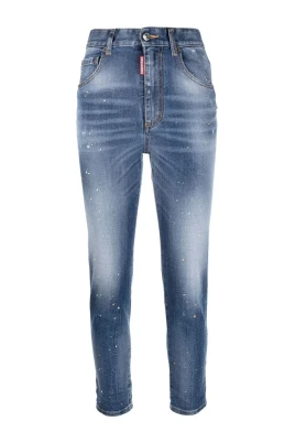 High-Waist Cropped Jeans