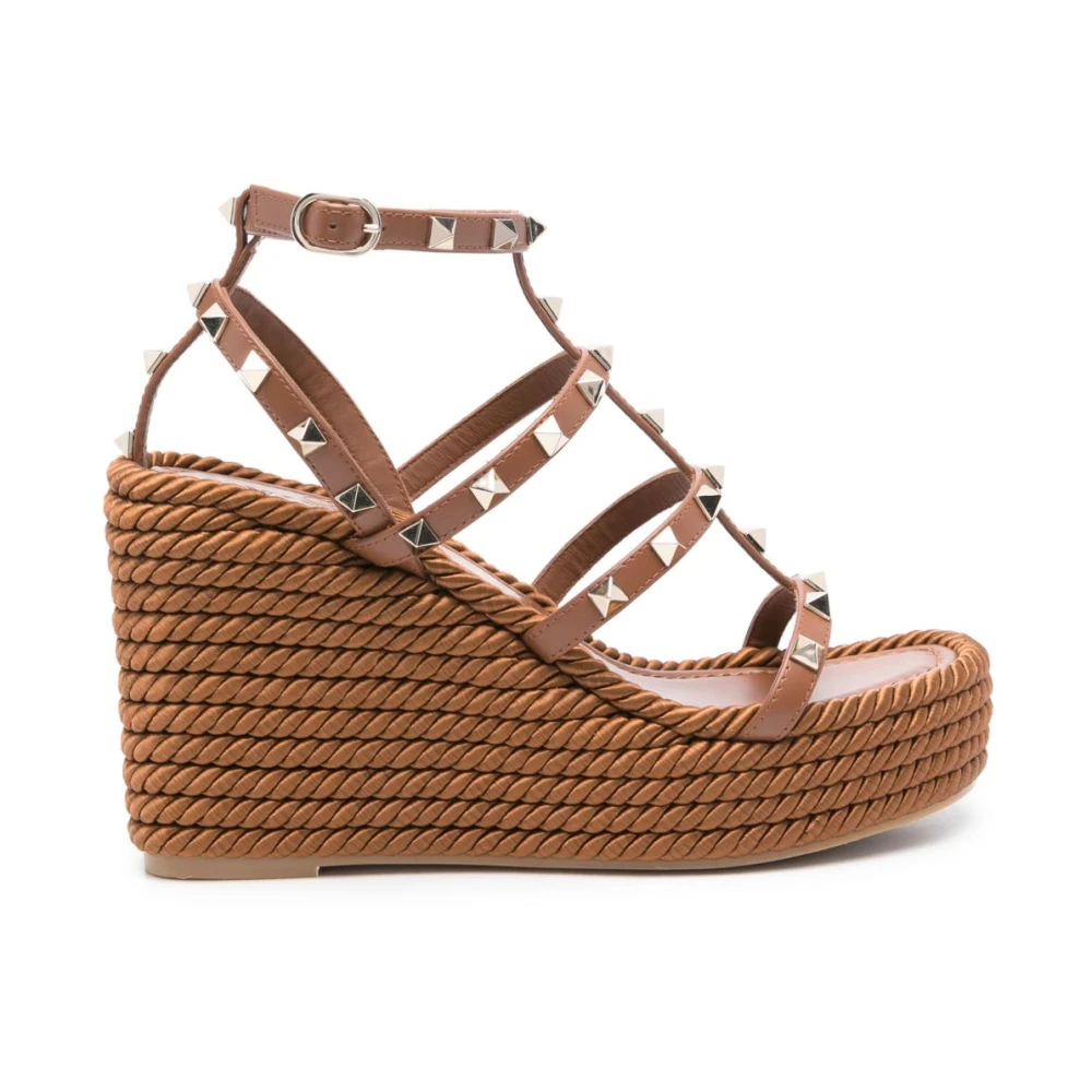 Valentino Garavani Women's Brown Wedge Espadrillas