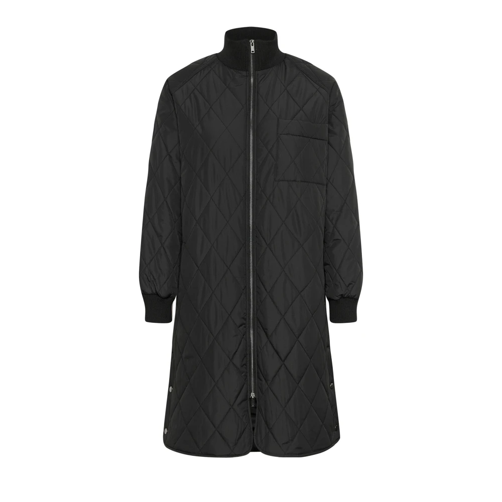 InWear Gewatteerde jas met diamantpatroon Black Dames