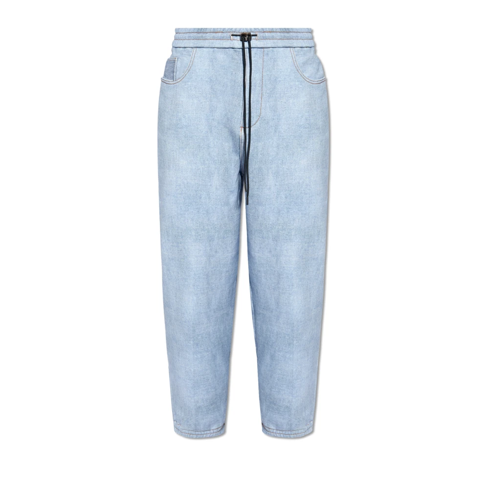Emporio Armani Jeans met trekkoord in de taille Blue Heren