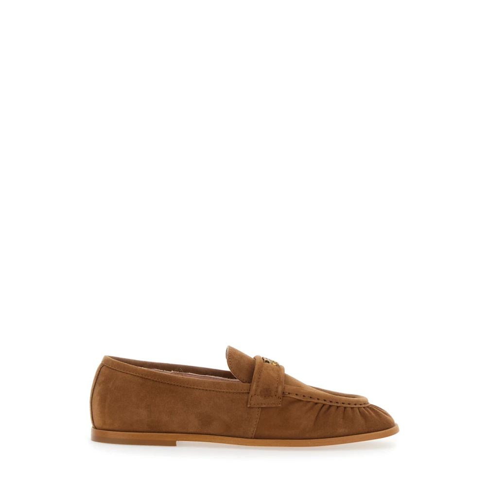 Pinko Bruine Loafers met Love Birds Logo Brown Dames